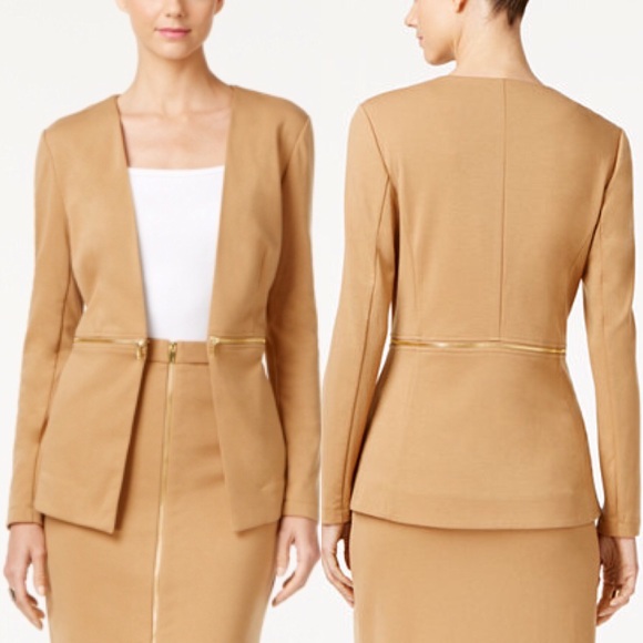 Grace Elements Jackets & Blazers - NWT XL Grace Elements Faux-Zipper-Waist Jacket